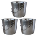 Amerihome Medium Stainless Steel Bucket Set, PK3 SSB237SET